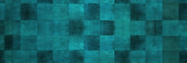 Teal paterned carpet texture from above