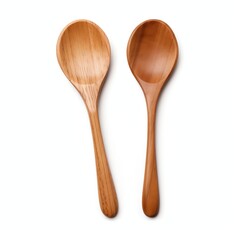 wooden spoon isolated on white