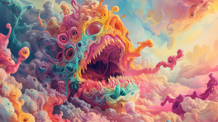 Art - Colorful Cloud Monster