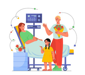 Hospital visits vector concept