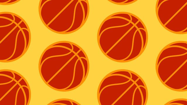 Basketball ball abstract pattern background Animation 