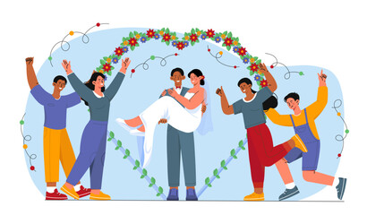 Married couple vector concept