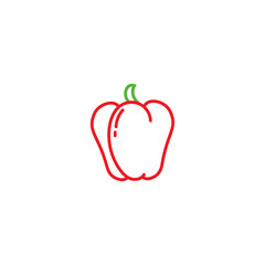 Capsicum red flat vector design