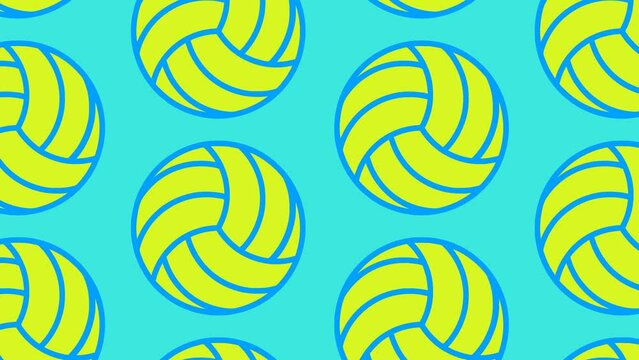 Volleyball ball abstract pattern background Animation 