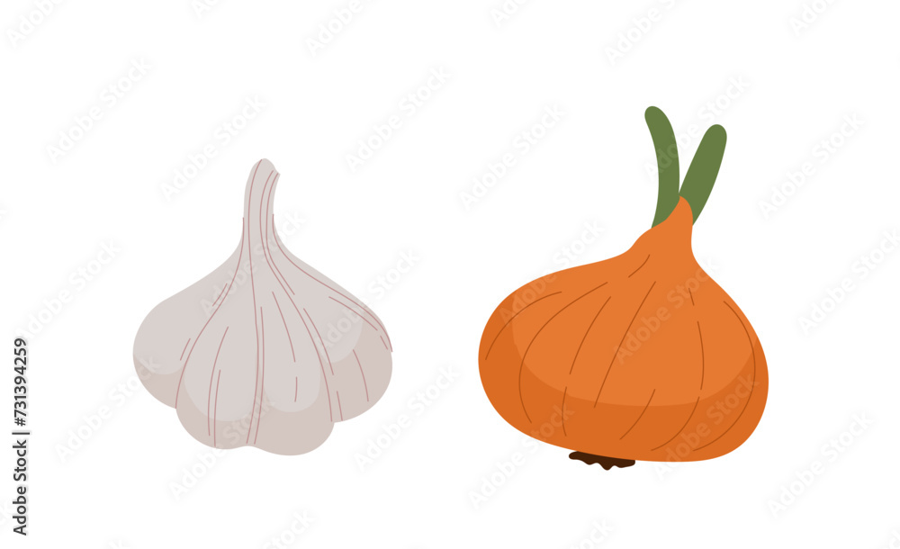 Wall mural Set of vegetables vector