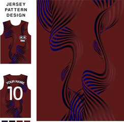 Abstract swirl concept vector jersey pattern template for printing or sublimation sports uniforms football volleyball basketball e-sports cycling and fishing Free Vector.