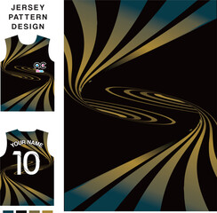 Abstract curve concept vector jersey pattern template for printing or sublimation sports uniforms football volleyball basketball e-sports cycling and fishing Free Vector.