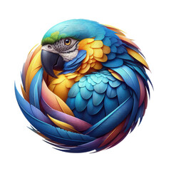 Fototapeta premium Avian Solitude: Isolated Bird on a Clear PNG Canvas - Generative AI