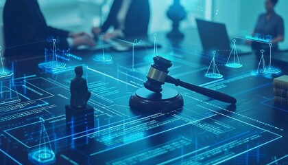Legal Document Collaboration Platforms,  the collaborative nature of legal document management platforms with an image depicting lawyers and clients collaborating on documents in real-time, AI  - obrazy, fototapety, plakaty