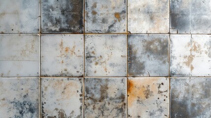 Tiles close-up featuring a blend of mold and soap scum, showcasing the textured reality of bathroom surfaces