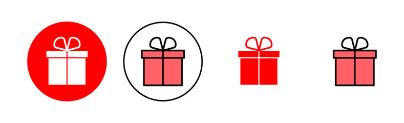 Gift icon set illustration. gift sign and symbol. birthday gift