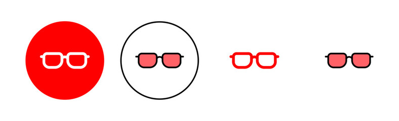 Glasses icon set illustration. Glasses sign and symbol