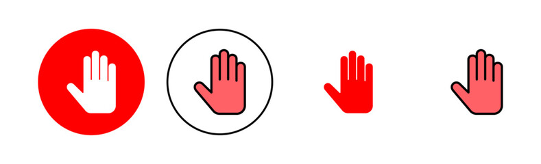 Hand icon set illustration. hand sign and symbol. hand gesture