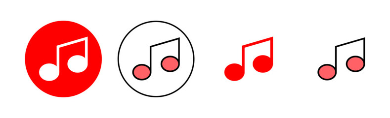 Music icon set illustration. note music sign and symbol