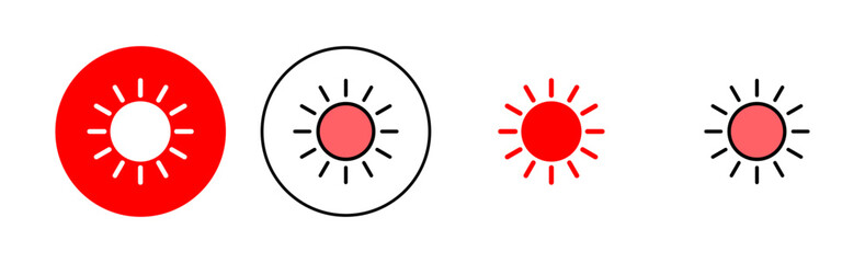 Sun icon set illustration. Brightness sign and symbol.