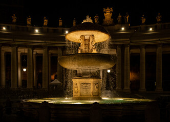 fountain at night