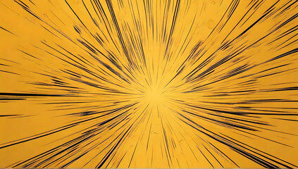 Obraz premium Pop art yellow comic magazine cover background.