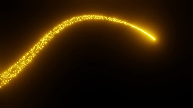 Golden Particle Spiral Trail Circle Transition for Holiday Event 4K Video
