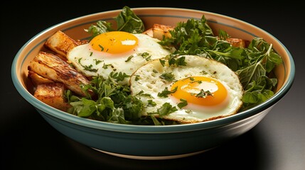 シンプルで魅力的：完璧な目玉焼きの朝ごはん