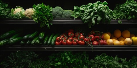 Fototapeta na wymiar Vegetables and legumes on supermarket shelf