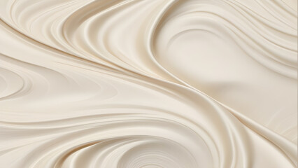 liquid-cream-texture-background-swirls-and-folding-waves-dominating-the-composition-rich-and-cream - obrazy, fototapety, plakaty
