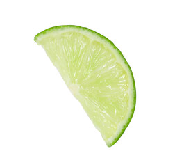 Piece of fresh lime isolated on white