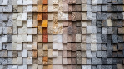 Assorted wall tile samples showcasing diverse textures. Design possibilities unfold, Ai Generated.