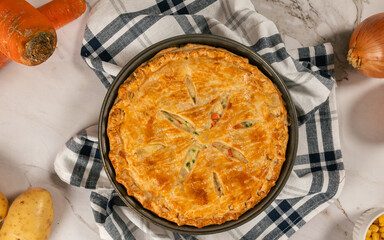 Baked chicken pot pie