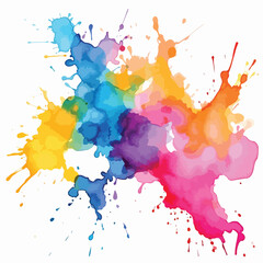 Colorful abstract watercolor texture stain.