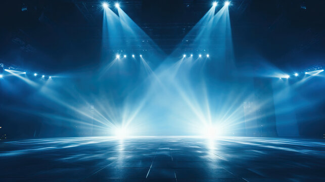 disco club background, stage and light	
