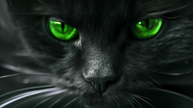 close up of beautiful cat with green eyes
