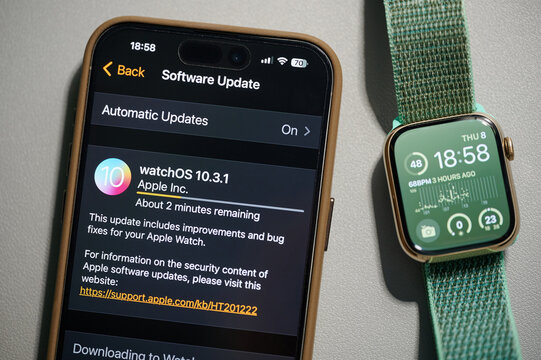 Automatic update of apple watch