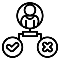 Decision-making line icon