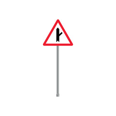 Right Fork in Road Sign