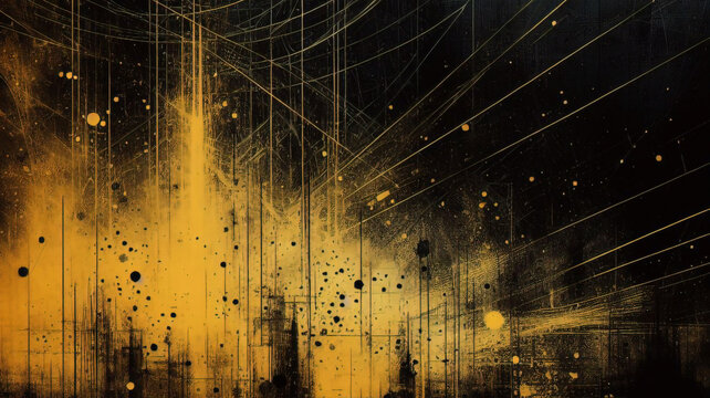 Abstract golden background. Wall art, wallpaper, oil painting, artistic background. grunge texture. Abstract art painting. Posters, covers, prints. Abstract wall art. Digital interior art.