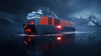 Autonomous freight ship