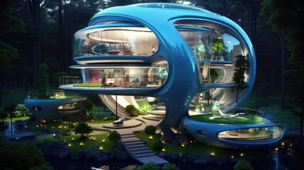 Energy efficient futuristic homes architecture