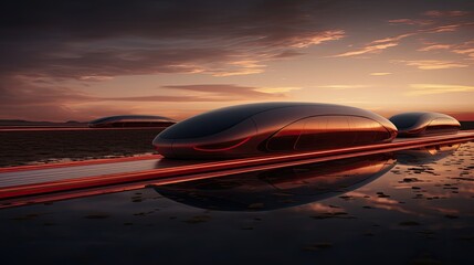Floating hyperloop pods