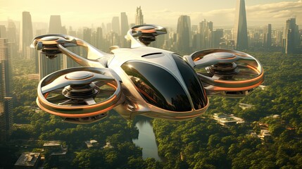 Flying cars takeoff transportation