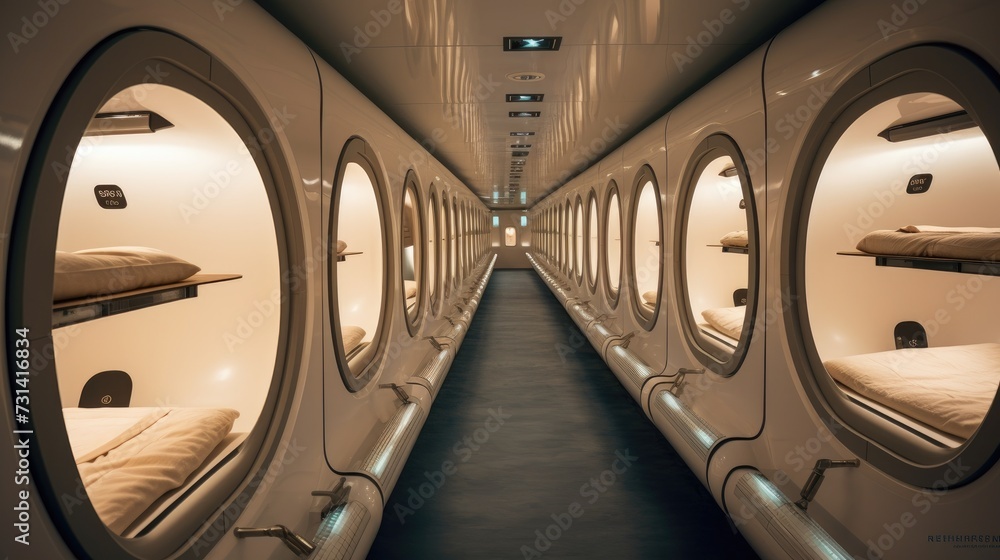 Poster hyperloop capsule hotels