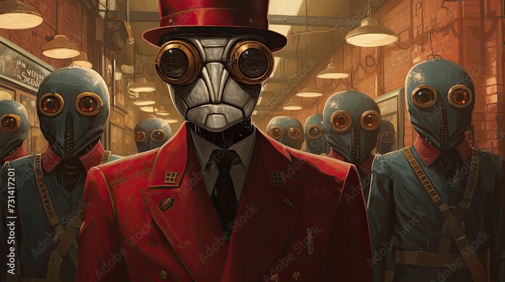 Poster robot security guards