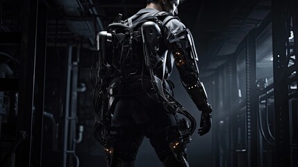 Fototapeta na wymiar Robotic exoskeletons for enhanced mobility technology