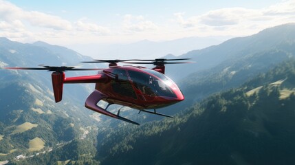 Fototapeta na wymiar Self piloting helicopter