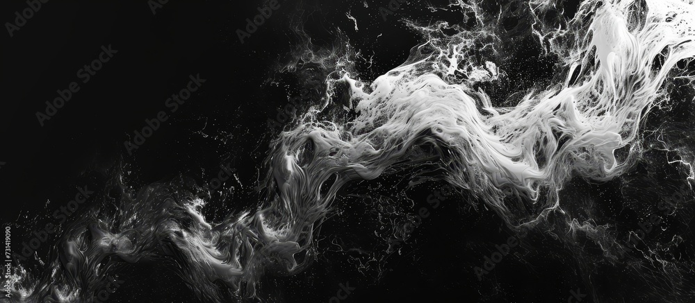 Poster computer generated 3d rendering of inverted black and white abstract texture for overlay or screen e