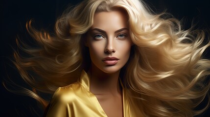 pretty woman with wavy blonde hair