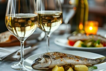 special dinner with fish