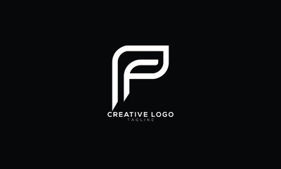 PF FP Abstract initial monogram letter alphabet logo design