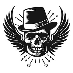 Skull and crossbones vector illustration