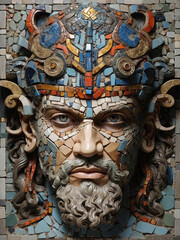 Mosaic gods illustration
 - obrazy, fototapety, plakaty