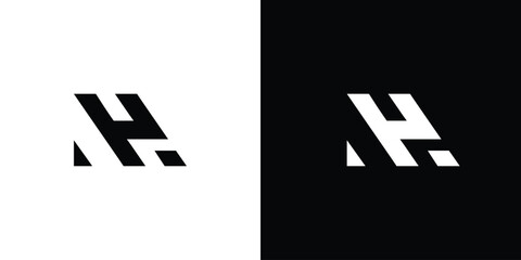 Obraz premium Modern and unique letter AH initials logo design